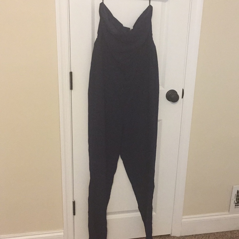 Forever 21 navy strapless jumpsuit new